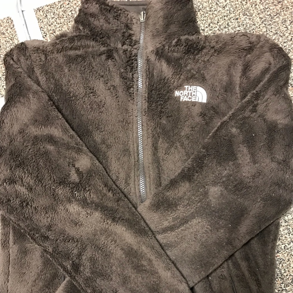 North Face fuzzy jacket (brown)
